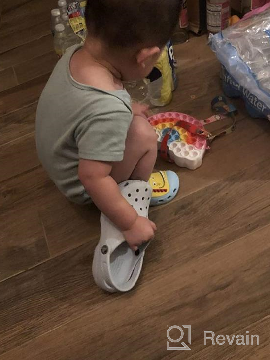 img 1 attached to 🦕 JACKSHIBO Toddler Sandals with Cartoon Dinosaur Design for Boys' Shoes review by Marcus Freeman