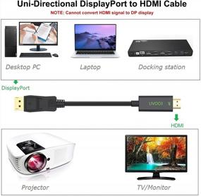 img 3 attached to UVOOI 15Ft 4K Ready DisplayPort To HDMI Cable - High Speed Male-To-Male Adapter For Video & Audio Support All DP Modes