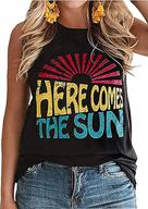 here comes the sun майка для женщин sunshine graphic summer vest футболки с буквенным принтом повседневная пляжная майка топы футболка логотип