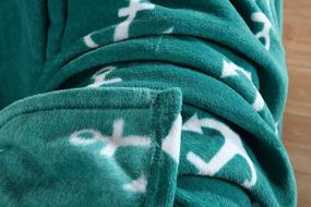 img 1 attached to Cozy Up With MarCielo'S Anchor Teal Fleece Throw Blanket - 50 X 60 Inches!