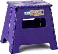 upgraded acko 13 inch folding step stool - lightweight plastic foldable kitchen stool for kids and adults - purple plastic stepping stool for high reach areas logo
