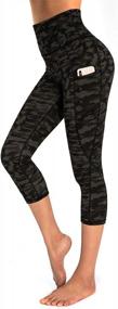 img 4 attached to Women'S High Waist Yoga Pants With Pockets Workout Running Leggings By OUGES