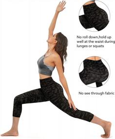 img 1 attached to Women'S High Waist Yoga Pants With Pockets Workout Running Leggings By OUGES
