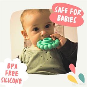 img 2 attached to 👶 NEAFRON Baby Stacking Toy for Toddlers - BPA-Free Food-Grade Silicone Teether - Montessori Sensory Nesting Toy