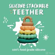 👶 neafron baby stacking toy for toddlers - bpa-free food-grade silicone teether - montessori sensory nesting toy логотип