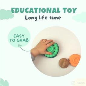 img 1 attached to 👶 NEAFRON Baby Stacking Toy for Toddlers - BPA-Free Food-Grade Silicone Teether - Montessori Sensory Nesting Toy