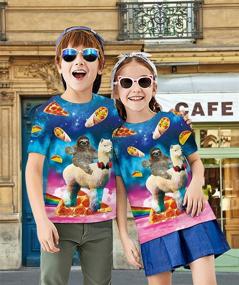 img 1 attached to RAISEVERN Children Crewneck Novelty Playwear Boys' Clothing ~ Tops, Tees & Shirts