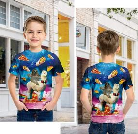 img 3 attached to RAISEVERN Children Crewneck Novelty Playwear Boys' Clothing ~ Tops, Tees & Shirts