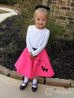 img 1 attached to 🎀 Handmade Retro Felt Skirt - 1950s Poodle Skirt for Girls, Ideal Children’s Costume for Halloween, Proudly Made in The USA review by Stephanie Bolotova