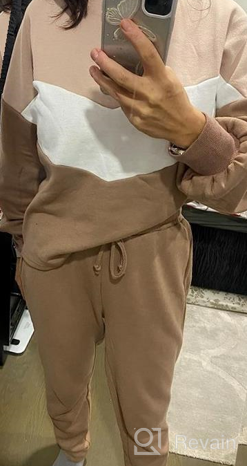 img 1 attached to Women'S Sweatsuit Set With Lantern Sleeve Top And High-Waist Joggers For Lounging And Casual Wear - By Cutiefox review by Jennifer Vasquez