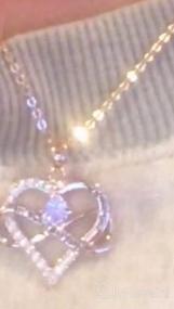 img 8 attached to Ожерелье с подвеской Infinity Love: ожерелья с камнем Sovesi для женщин, идеальный подарок на день рождения для сестер и девочек
