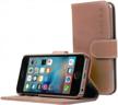 distressed brown leather wallet case for iphone 5/5s - snugg protection logo