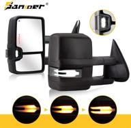 sanooer switchback towing mirrors for 2003-2007 chevy silverado suburban avalanche tahoe gmc sierra yukon cadillac escalade with power glass dynamic turn signal light backup lamp heated pair set logo