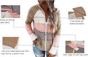 img 2 attached to Striped Color Block Long Sleeve Hoodie Sweatshirt - Onlypuff Casual Pullover Sweater