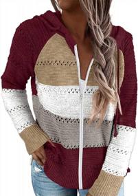 img 4 attached to Striped Color Block Long Sleeve Hoodie Sweatshirt - Onlypuff Casual Pullover Sweater