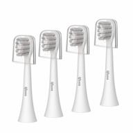 🦷 qhou sonic electric toothbrush replacement heads - 4 pack of professional dupont electric toothbrush heads for adults (grey) логотип