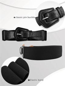 img 1 attached to Women Vintage Elastic Adjustable Stretchy Women's Accessories : Belts