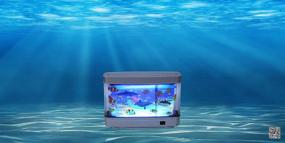 img 2 attached to Превратите свою комнату в виртуальный океан с лампой для аквариума с искусственными тропическими рыбами и дельфинами Lightahead (Marine Life B)