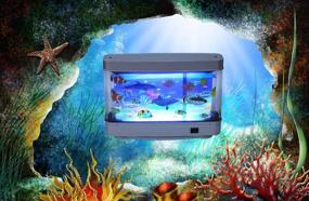 img 1 attached to Превратите свою комнату в виртуальный океан с лампой для аквариума с искусственными тропическими рыбами и дельфинами Lightahead (Marine Life B)