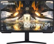 upgrade your viewing experience with samsung 2560x1440 adjustable freesync ls27ag500pnxza - 2,560x1,440p, 165hz, high dynamic range, hd logo