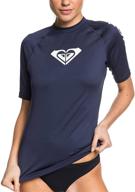 💕 stylish hearted sleeve rashguard: roxy juniors women's clothing for swimsuits & cover ups logo