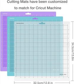 img 3 attached to 12 x 12 Cutting Mat for Cricut and Silhouette Cameo (4 Mats - 2 LightGrip, 1 StandardGrip, 1 StrongGrip) - Gridded Adhesive Non-Slip Cut Mat Set for Craft Vinyl - Improved SEO