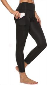 img 3 attached to 4HOW Women'S Tights Capris Workout Leggings - Ankle Length For Comfort & Style!