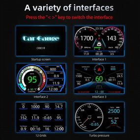 img 3 attached to Цифровой спидометр ACECAR OBD2 / EUOBD HUD для автомобилей после 2008 г., проекционный дисплей Plug and Play со скоростью автомобиля в км / ч, оборотами в минуту, часами, предупреждением о превышении скорости для повышения качества вождения