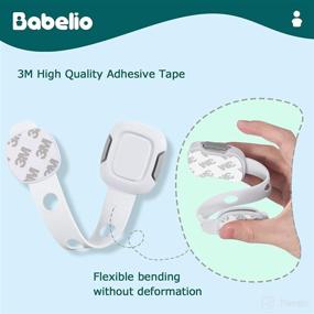 img 2 attached to 🔒 Babelio TAK Cabinet Straps Locks for Babies: Child Proof Safety with 10-Pack Baby Proof Latches for Drawers, Kitchen, and Furniture - Strong Adhesive Included