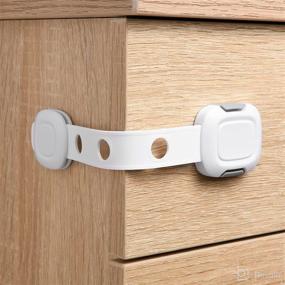 img 4 attached to 🔒 Babelio TAK Cabinet Straps Locks for Babies: Child Proof Safety with 10-Pack Baby Proof Latches for Drawers, Kitchen, and Furniture - Strong Adhesive Included