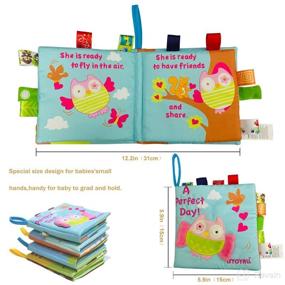 img 2 attached to 📚 ISTOYALL Baby Soft Book Cloth Book Set: 4 Pack Crinkle Book with High Contrast Designs - Interactive Educational Toy for Infants and Toddlers