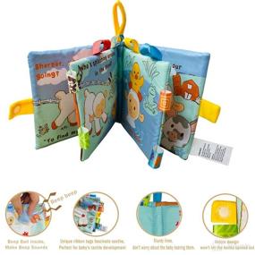 img 3 attached to 📚 ISTOYALL Baby Soft Book Cloth Book Set: 4 Pack Crinkle Book with High Contrast Designs - Interactive Educational Toy for Infants and Toddlers