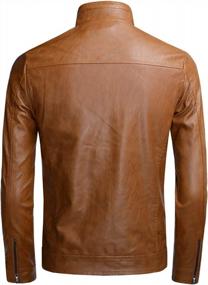 img 2 attached to Men'S Casual Faux Leather Jacket
