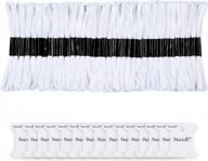набор белых нитей для вышивки крестом - peirich 36 ниток для браслетов дружбы и поделок, с 12 катушками для нитей в комплекте логотип