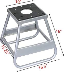 img 3 attached to ✨ Premium MILLION PARTS Motorcycle Motocross Dirt Bike Panel Stand - High Capacity Steel Bike Stand Platform for Efficient Maintenance Hoist Lift Jack - Sleek Silver Design