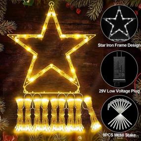 img 3 attached to 🎄 344 LED Star Lights Outdoor Christmas Decorations – Easy Installation & Waterproof Xmas Lights for Xmas Tree, Home Wedding, Thanksgiving Party, Holiday Wall Garden – 8 Modes Christmas Tree Lights