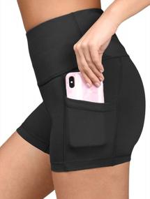 img 4 attached to Get Your Workout Game On Point With Yogalicious High-Waist Biker Shorts - Available In Various Lengths & Side Pockets!