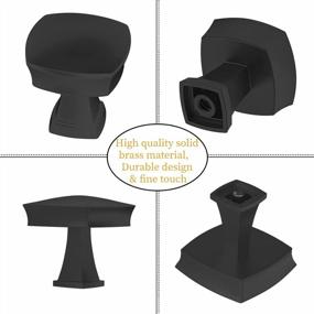 img 1 attached to Matte Black Cabinet Knobs - Set Of 5 Solid Square Dresser Knobs, 1.2 Inch Size - Perfect For Kitchen, Cupboard, Closet, And Drawer Pulls - Sleek Cabinet Hardware