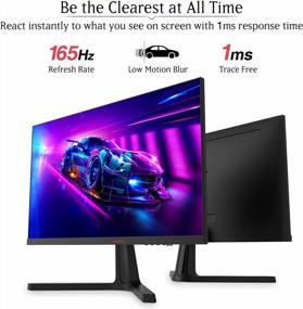img 3 attached to 💻 Ultra Thin 24E4 - FreeSyncTM Compatible Monitor with 1920X1080P Resolution, 165Hz Refresh Rate, Wall Mountable, Blue Light Filter, Tilt Adjustment, Frameless Design and HD Display
