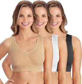 img 3 attached to Collections Etc Women'S Seamles & Soft Comfort Bra-3Pk