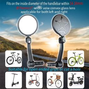 img 3 attached to 2022 BriskMore Bar End Bike Mirrors For Mountain Bikes - High Definition, Scratch Resistant Rearview 1 Pair (Right & Left)