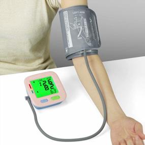 img 1 attached to Stay Healthy With Amplim'S 2021 Digital Blood Pressure Monitor - Automatic Upper Arm Cuff, Color Backlit Display & Travel Case Included In Pink/Blue