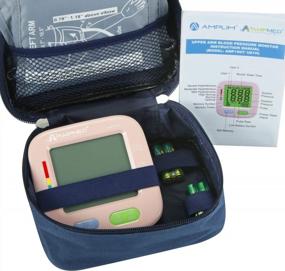img 2 attached to Будьте здоровы с цифровым тонометром Amplim'S 2021 — автоматическая манжета на плечо, цветной дисплей с подсветкой и дорожный футляр в розовом/синем цвете