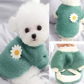 img 3 attached to Tengcong Sweaters Dogs Plush Sweater