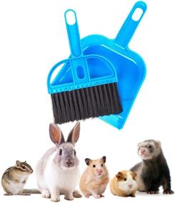 img 4 attached to 🐇 2 Brothers Wholesale Small Animal Litter Broom and Dustpan Set - Ideal for Rabbits, Chinchillas, Hedgehogs, and Hamsters