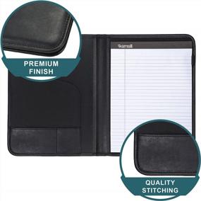 img 1 attached to Black Professional Business Padfolio By Samsill - Includes 8.5 X 11 Writing Pad For Meetings And Presentations