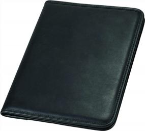 img 4 attached to Black Professional Business Padfolio By Samsill - Includes 8.5 X 11 Writing Pad For Meetings And Presentations