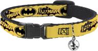 🦇 vintage batman logo bat signal cat collar - breakaway, yellow, 8-12 inches, 0.5 inch width логотип