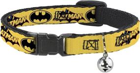 img 4 attached to 🦇 Vintage Batman Logo Bat Signal Cat Collar - Breakaway, Yellow, 8-12 Inches, 0.5 Inch Width