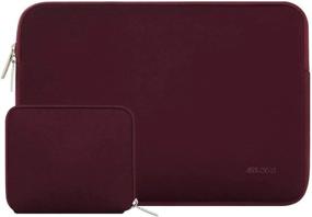 img 4 attached to Neoprene Laptop Sleeve With Small Case For MacBook Air 11, 11.6-12.3 Inch Acer Chromebook R11/HP Stream/Samsung/ASUS/Surface Pro X/7/6/5/4/3, Wine Red By MOSISO